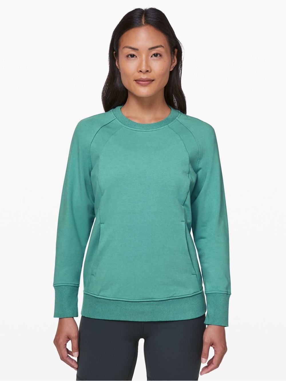 Lululemon Scuba Crew - Tidal Teal Crewneck Sweatshirt Top